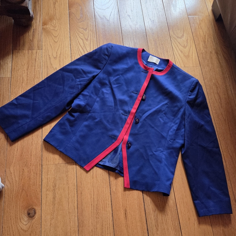 Pendlton Blue Jacket with Red Trim